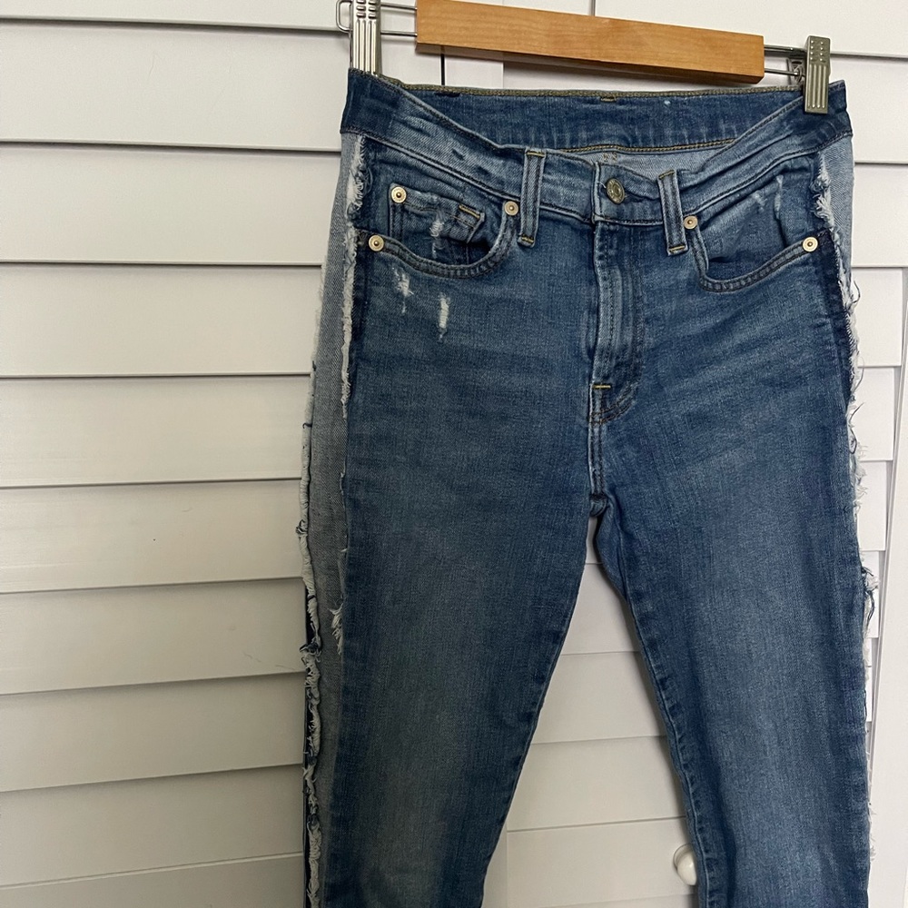 7 for all mand kind cow girl fringe jeans
